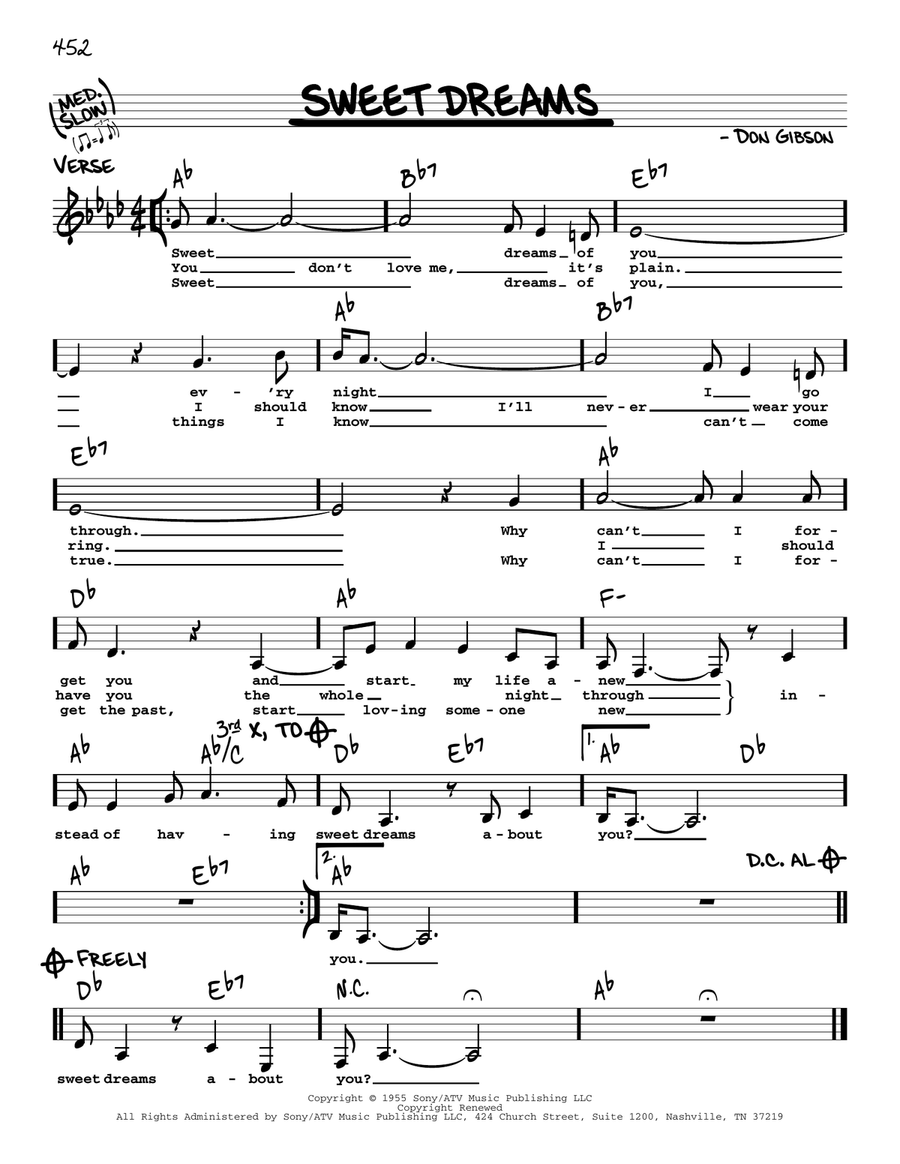Sweet Dreams Voice scores gallery preview page 1