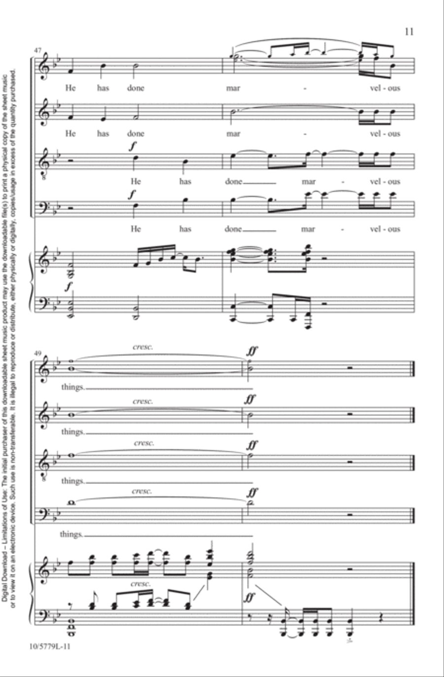 Psalm 98 4-Part scores gallery preview page 11