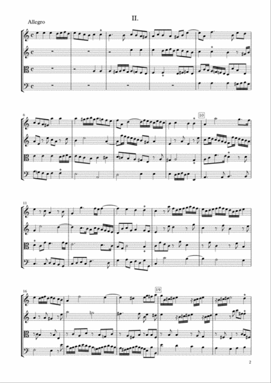 Sonata Op.34-6 for String Quartet String Quartet scores gallery preview page 2