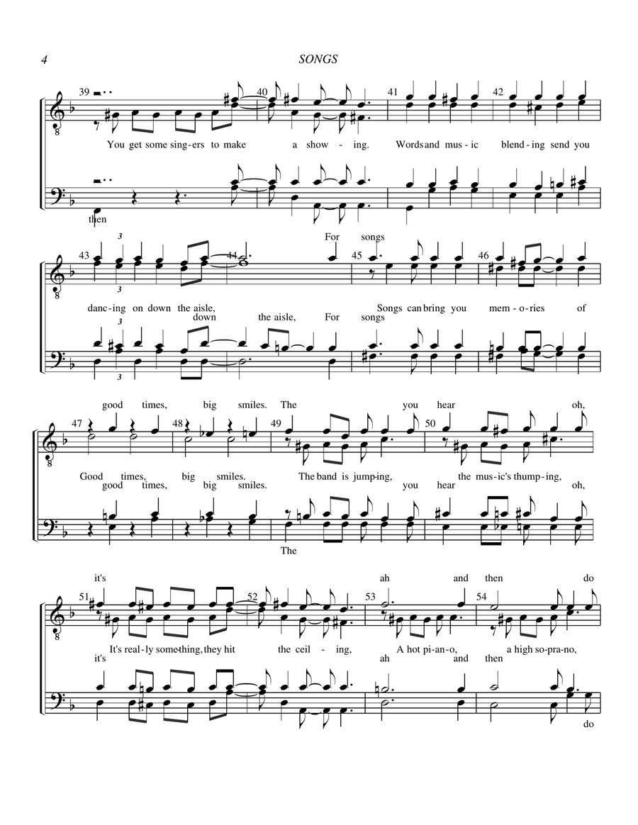 Songs TTBB scores gallery preview page 4