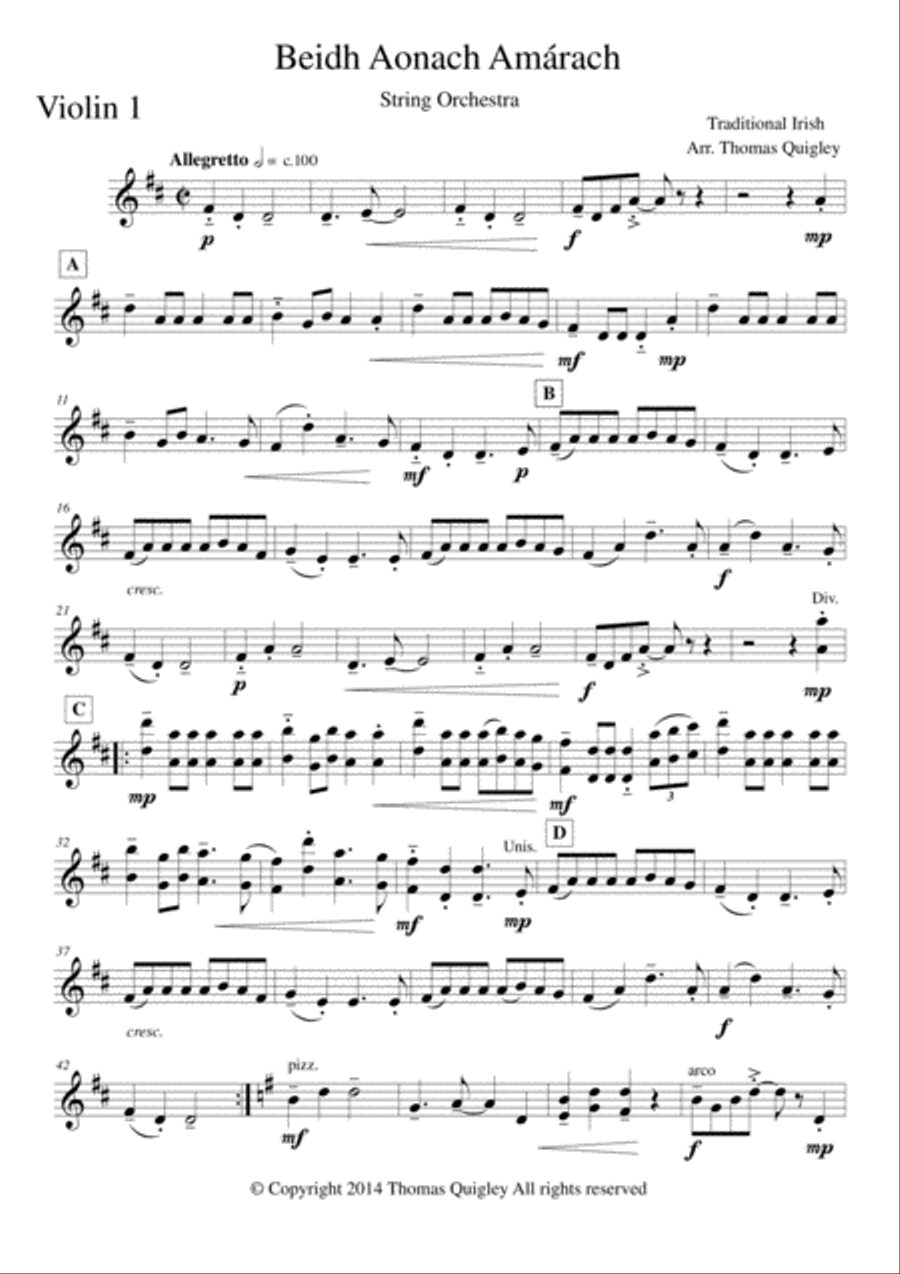 Beidh Aonach Amárach String Orchestra scores gallery preview page 6