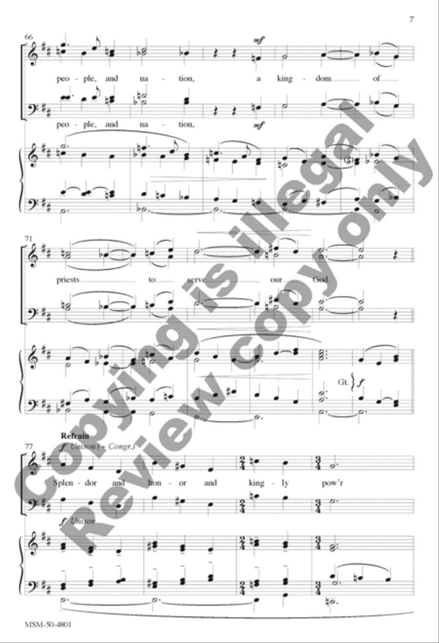 Splendor and Honor and Kingly Power 4-Part scores gallery preview page 7
