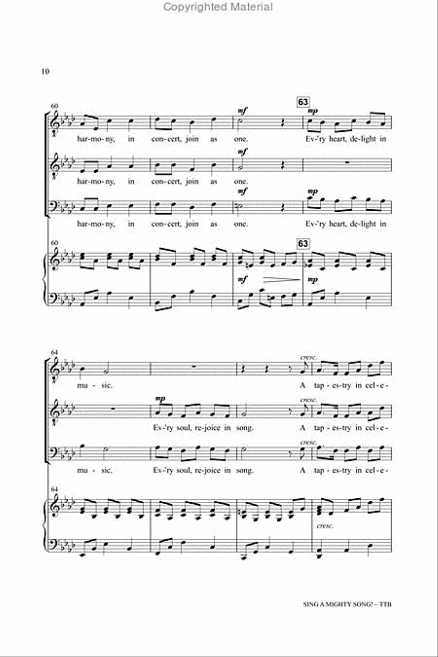 Sing a Mighty Song! TTB scores gallery preview page 11