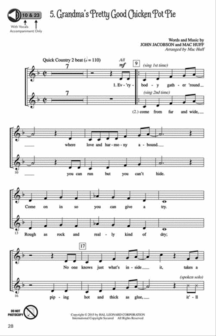 Let's Eat! Let's Eat! Choir scores gallery preview page 4