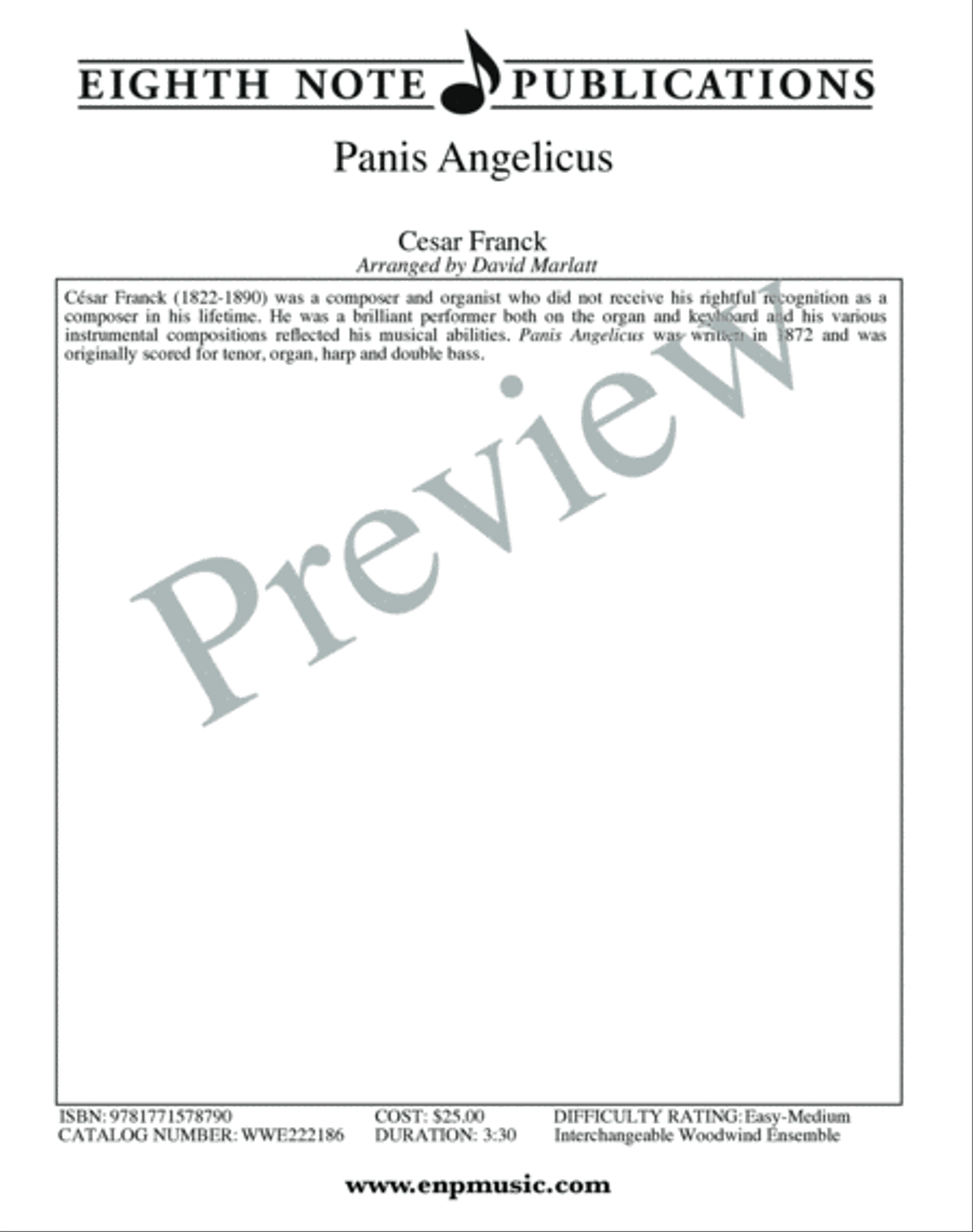 Panis Angelicus Panis Angelicus Woodwind Quartet scores gallery preview page 2