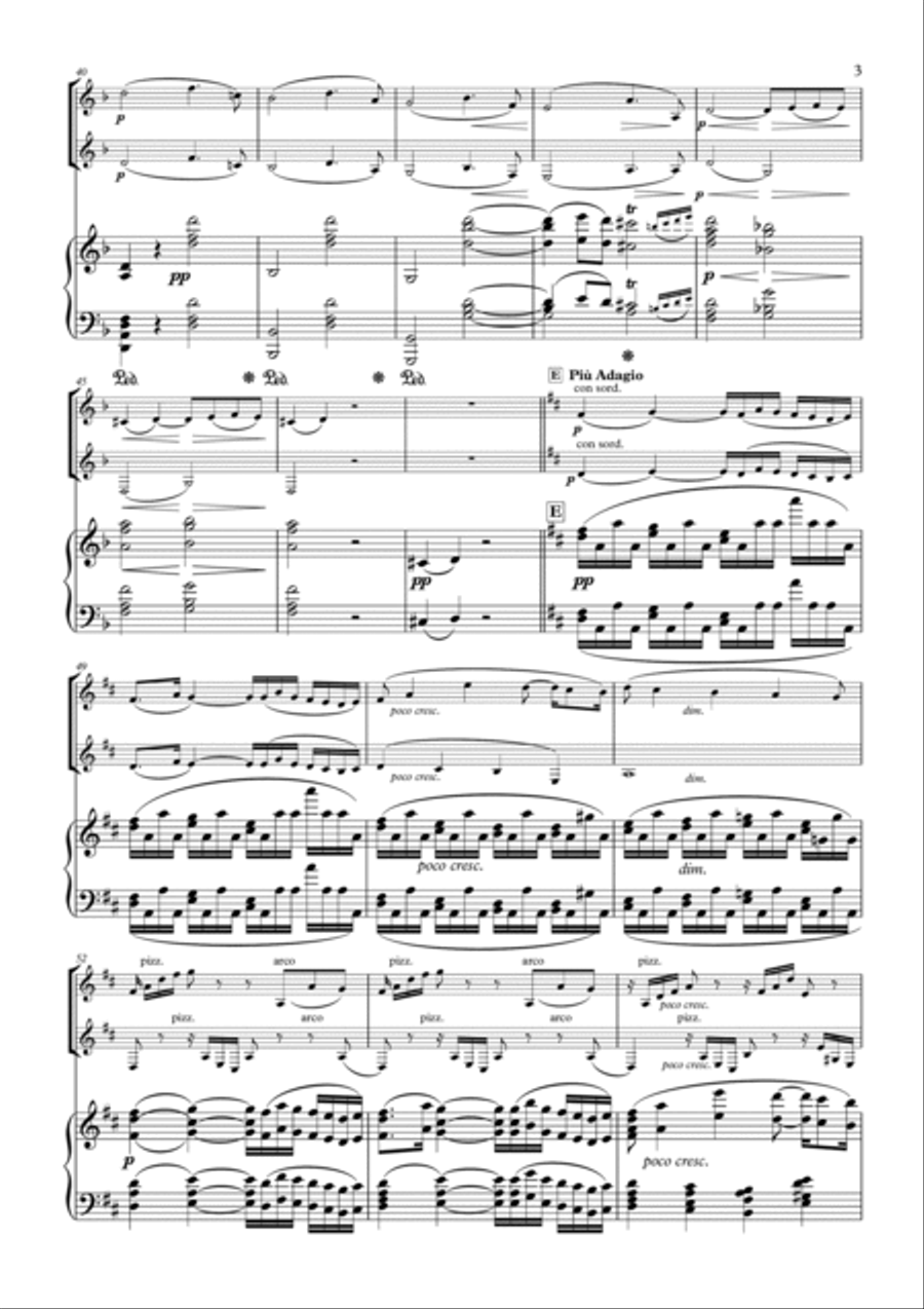 'Largo' from Trio Op.28 for Violin, Viola & Piano Piano Trio scores gallery preview page 3