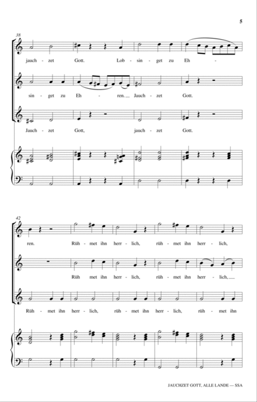 Jauchzet Gott, Alle Lande SSA scores gallery preview page 5
