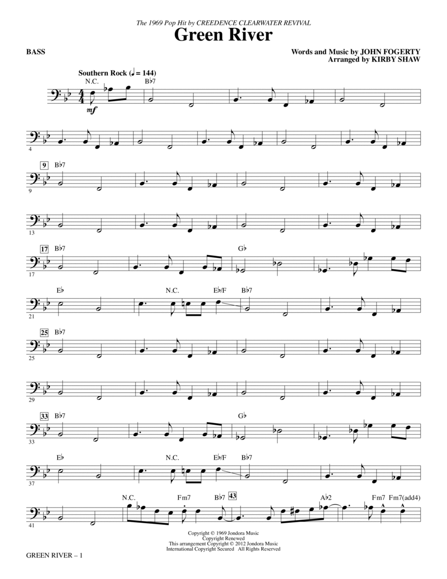 Green River - Bass Choir scores gallery preview page 1