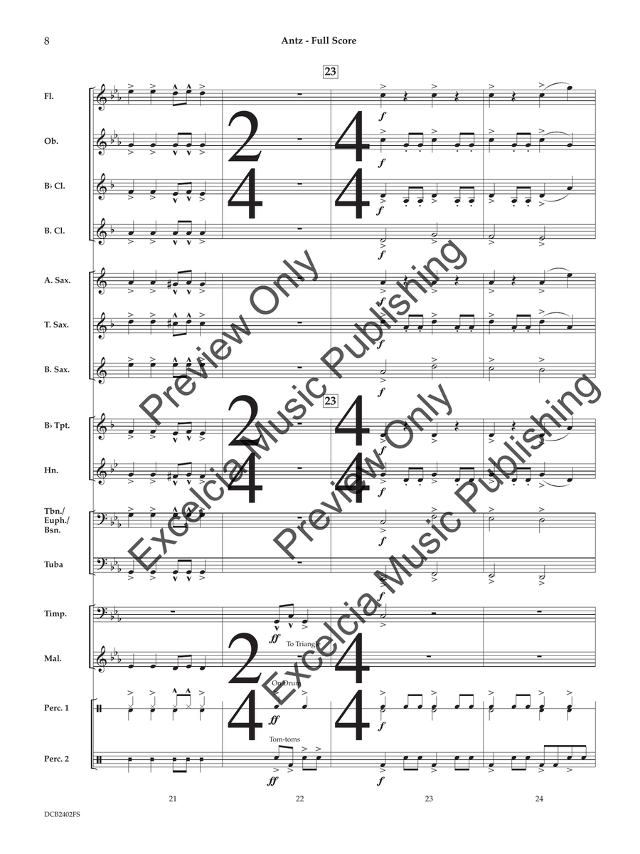 Antz (Score) Antz (Score) Concert Band scores gallery preview page 9