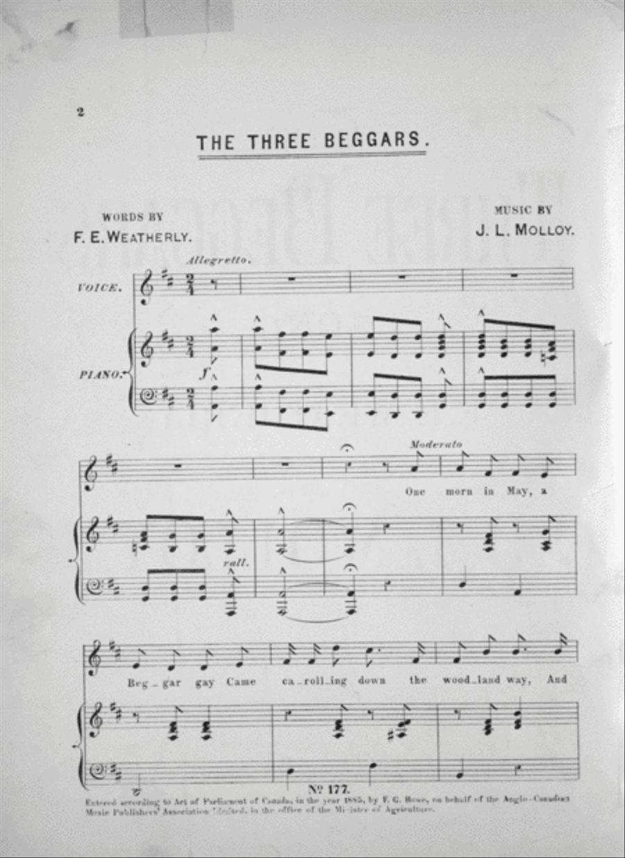 The Three Brothers. Song Voice scores gallery preview page 2