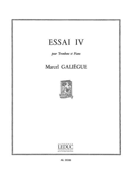 Galiegue Essai 4 Trombone & Piano Book