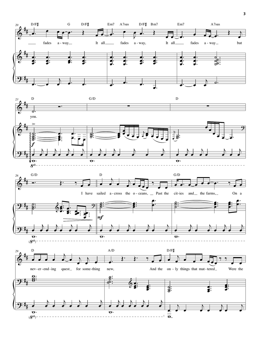 It All Fades Away (from The Bridges of Madison County) Piano, Vocal scores gallery preview page 3