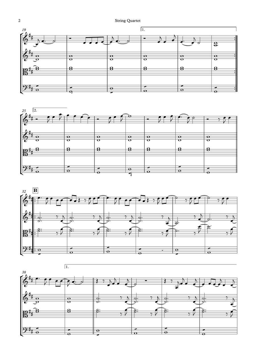 With Or Without You String Quartet scores gallery preview page 2