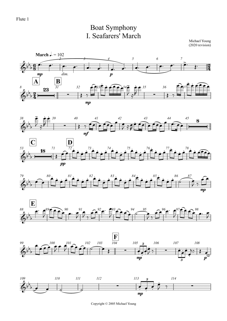 Boat Symphony (Concert Band) - Parts Concert Band scores gallery preview page 1
