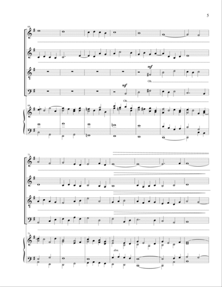Dona Nobis Pacem (SATB) 4-Part scores gallery preview page 5