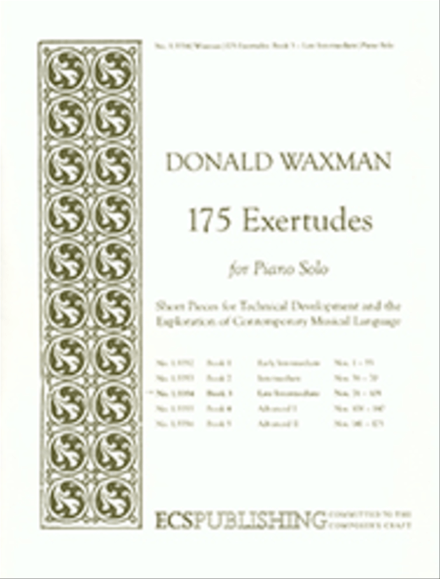175 Exertudes, Book 3: Late Intermediate Piano Method scores gallery preview page 1