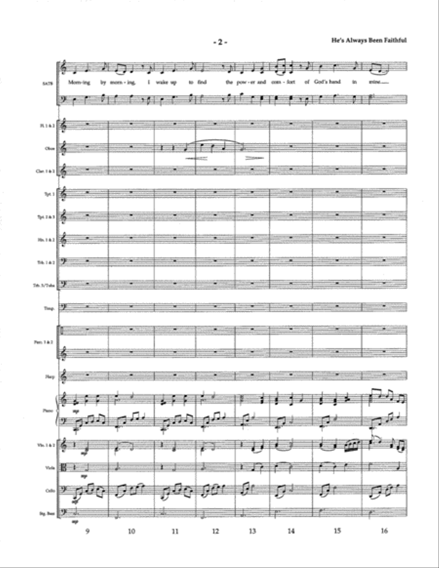 He's Always Been Faithful Orchestra scores gallery preview page 3
