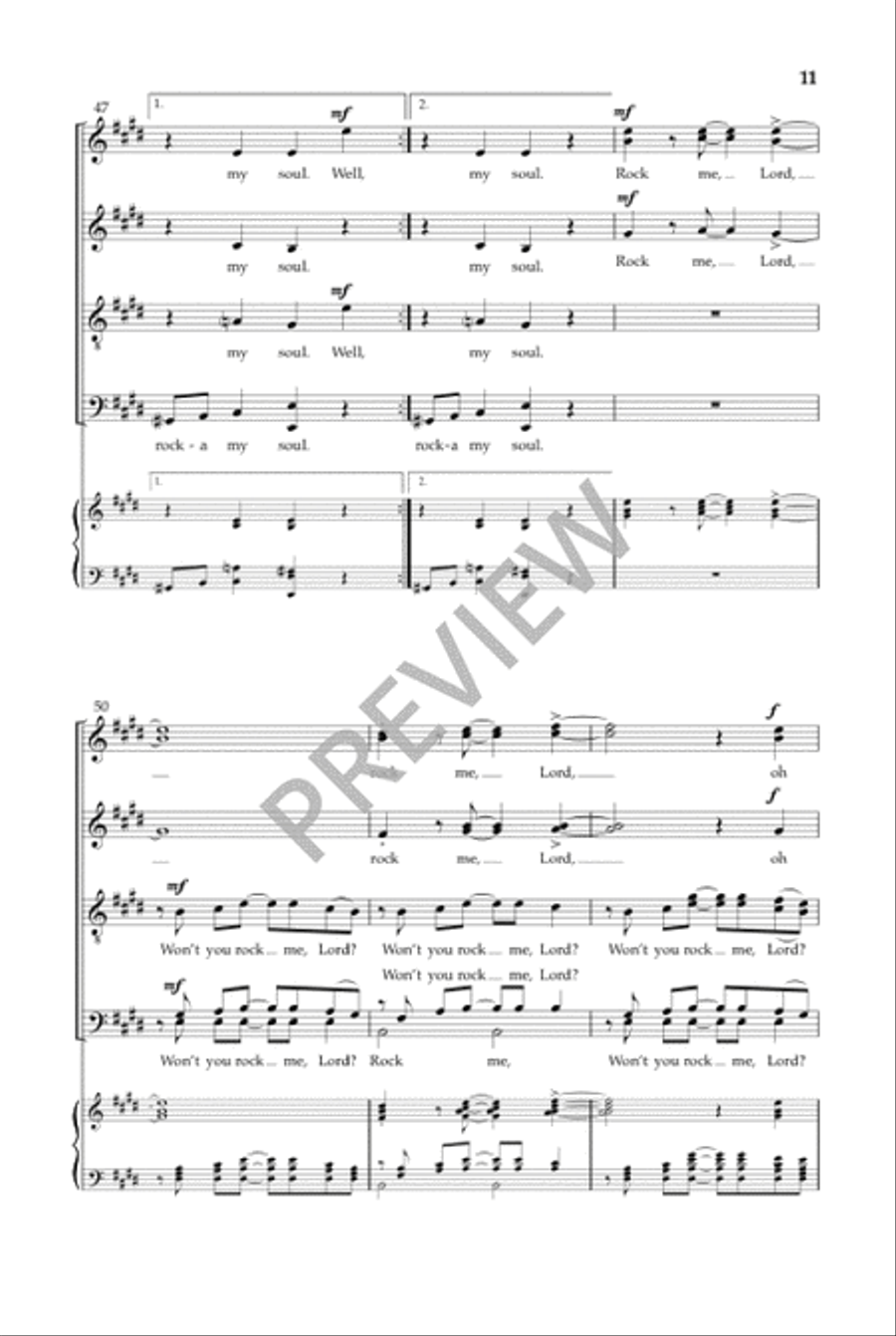 Rock-A My Soul Rock-A My Soul Divisi scores gallery preview page 12