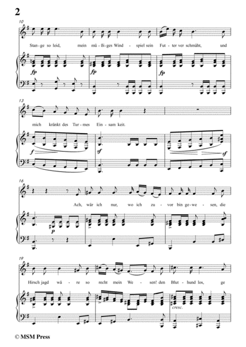 Schubert-Lied des gefangenen Jäger,Op.52 No.7,in e minor,for Voice&Piano image number null