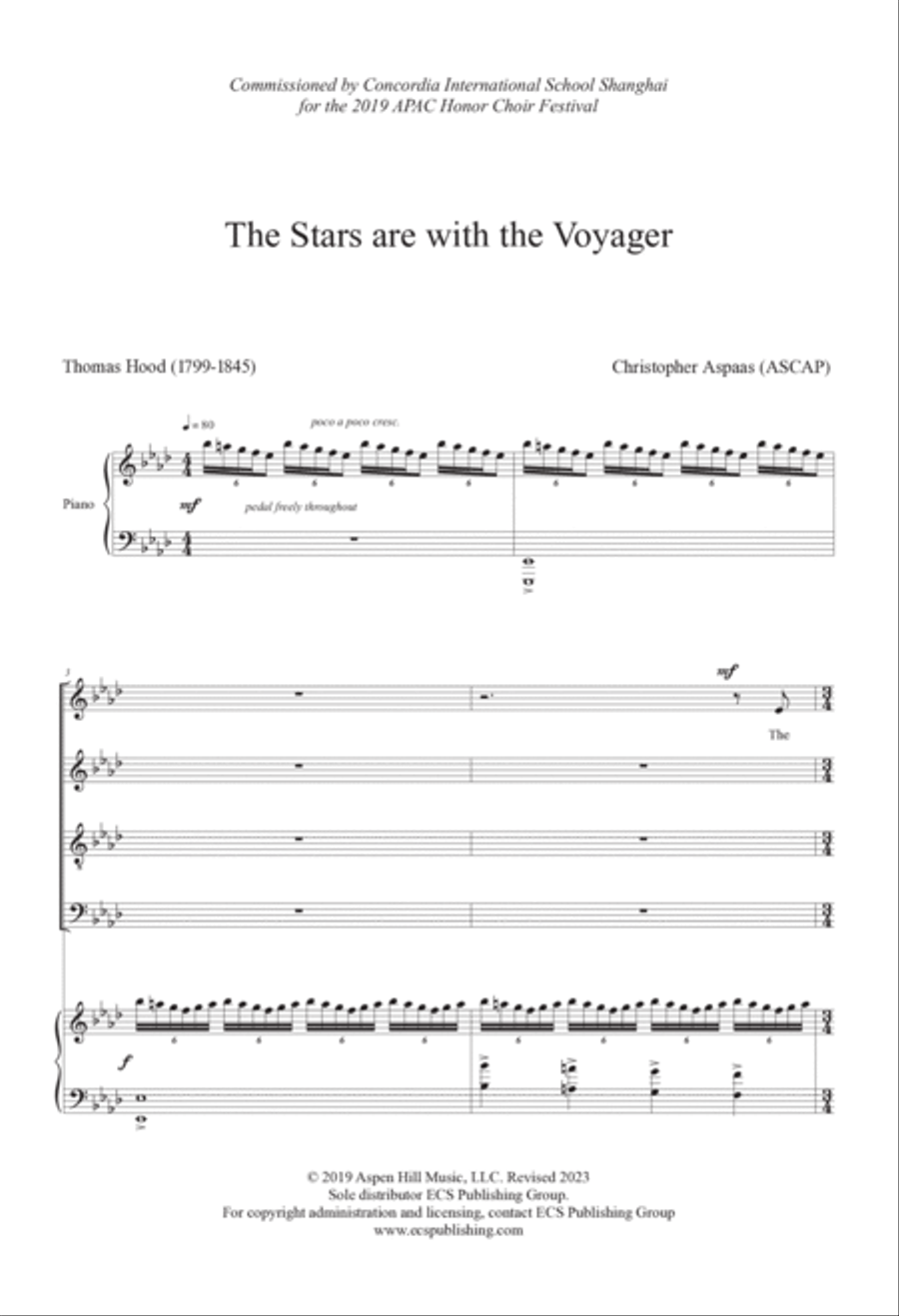 The Stars Are With the Voyager 4-Part scores gallery preview page 2
