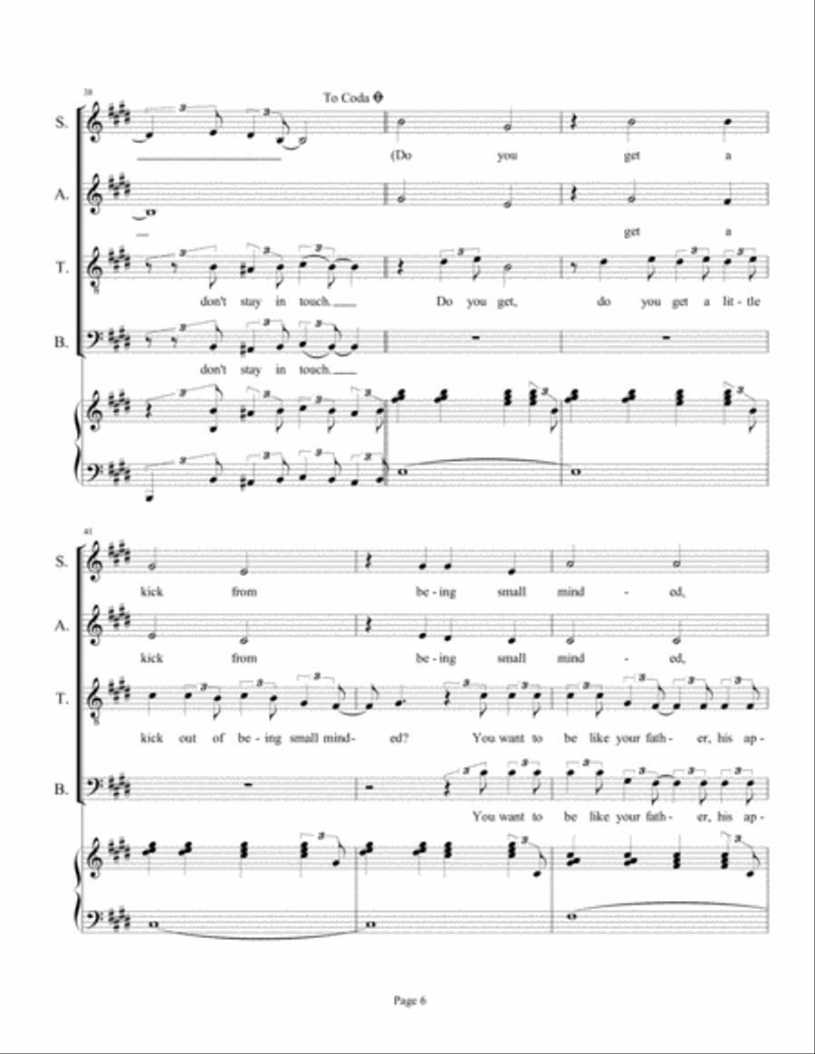 Fuck You 4-Part scores gallery preview page 6