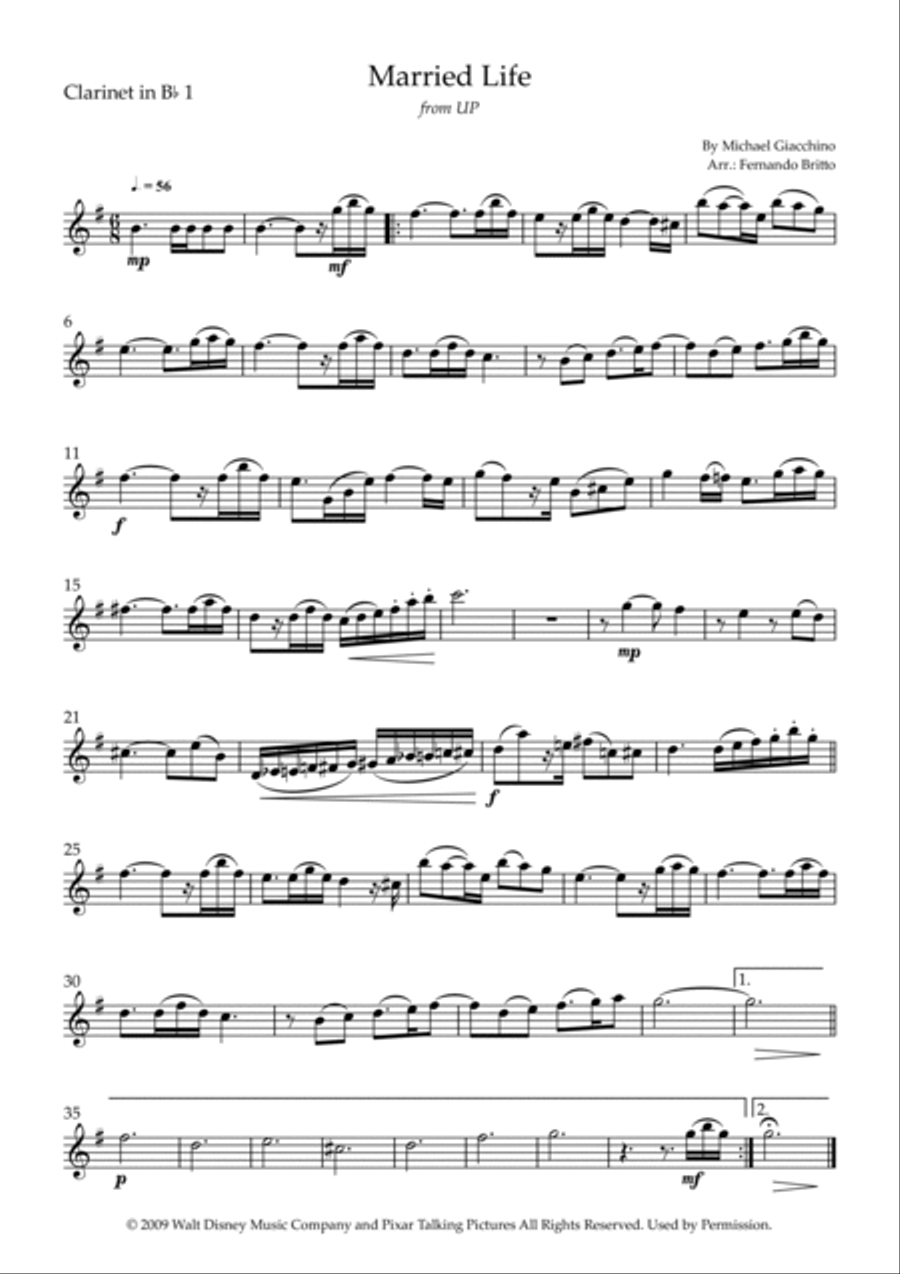 Married Life Woodwind Quartet scores gallery preview page 4