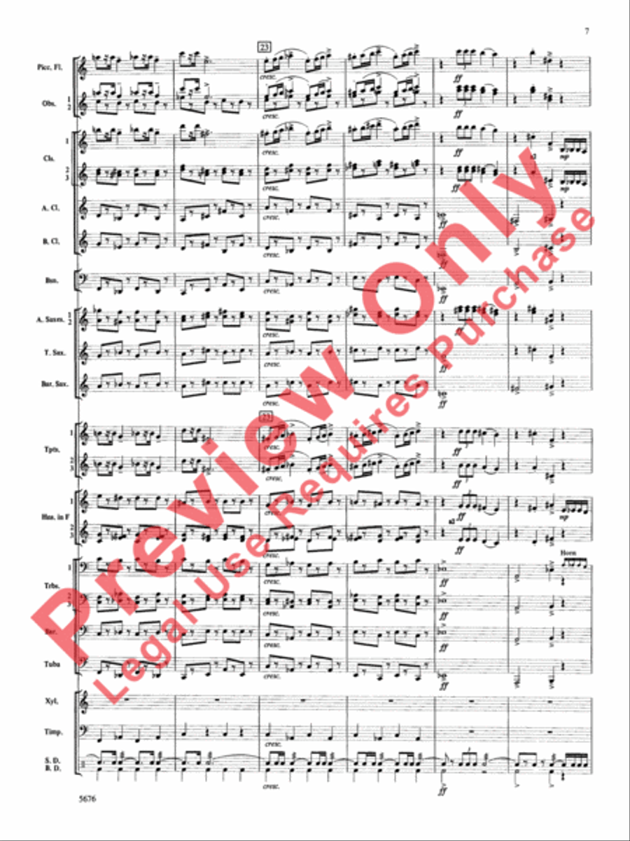 March from the Opera Love for 3 Oranges Concert Band scores gallery preview page 8