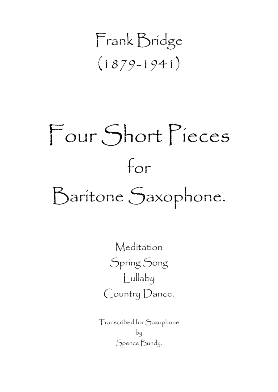 Four Short Pieces Baritone Saxophone scores gallery preview page 1