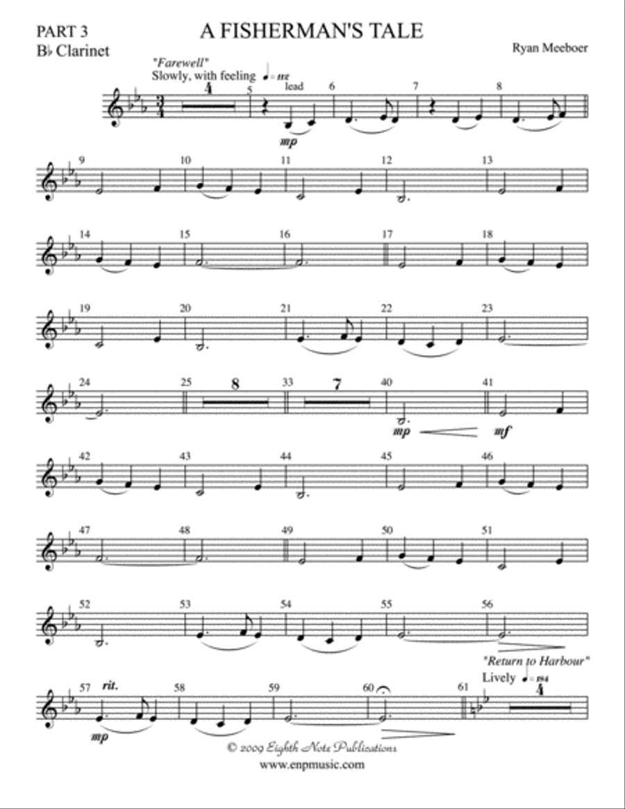 A Fisherman's Tale: Part 3 in C Woodwind Ensemble scores gallery preview page 1