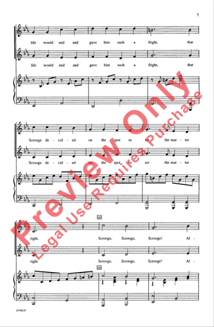 Scrooge, Scrooge, Scrooge 2-Part scores gallery preview page 6