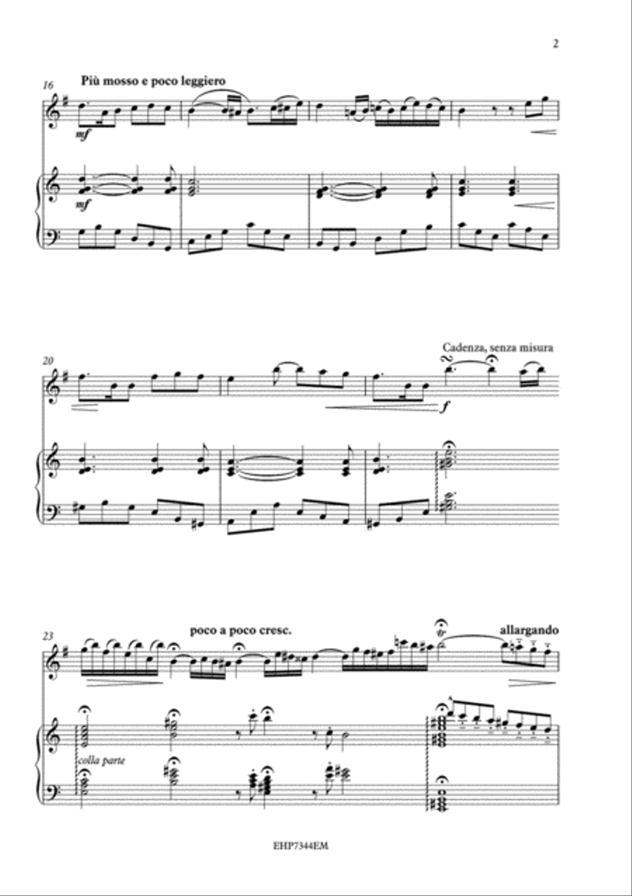 L'amour Perdu for English Horn and Piano English Horn scores gallery preview page 3
