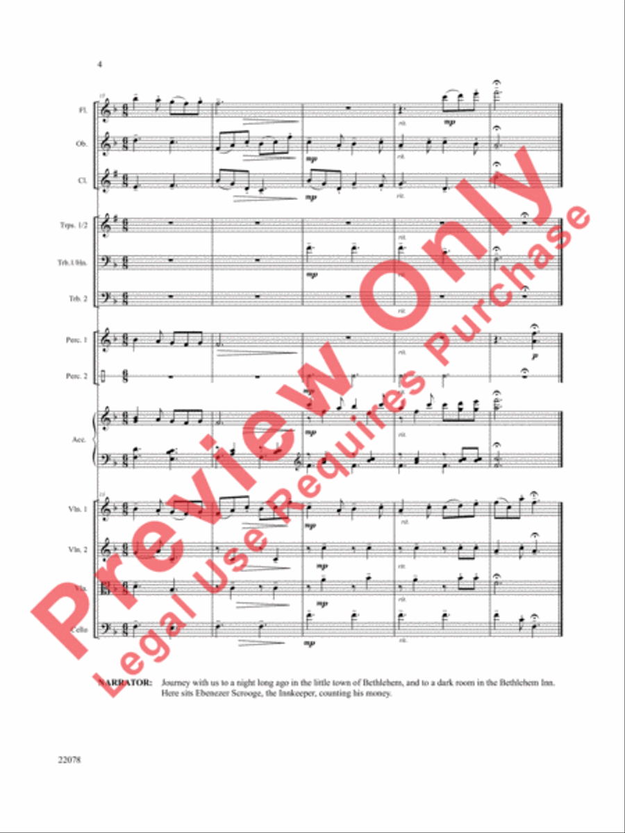 A Christmas Carol (Instrumental Parts) Choir scores gallery preview page 5