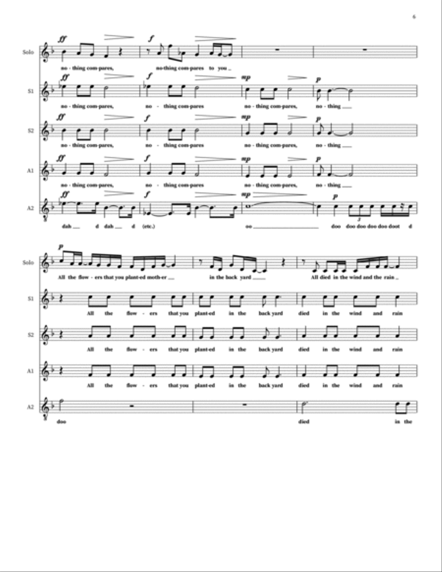 Nothing Compares 2 U Nothing Compares 2 U 4-Part scores gallery preview page 6