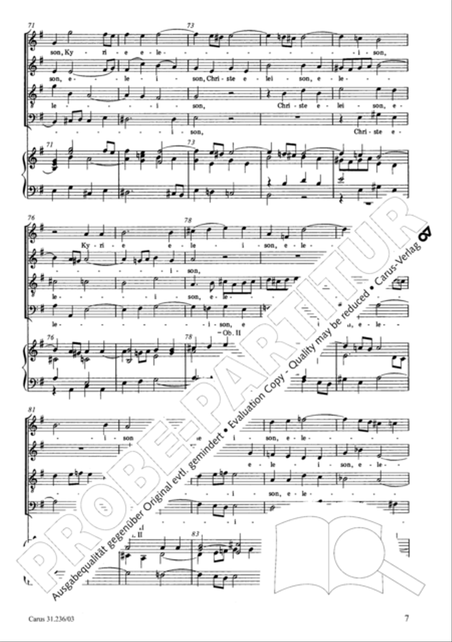 Mass in G Major 4-Part scores gallery preview page 8