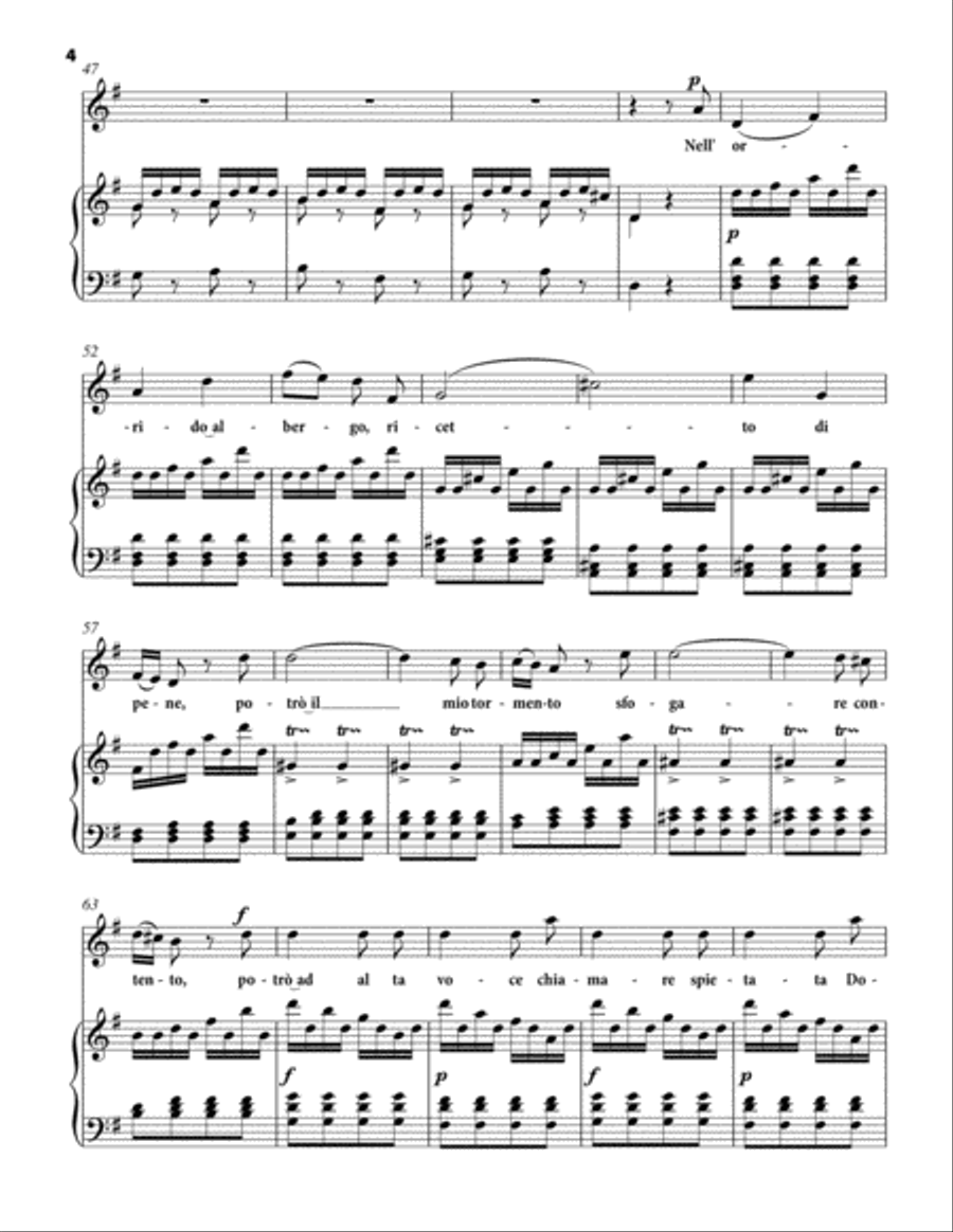 VIVALDI Antonio: Nell'orrido albergo, aria from the cantata 