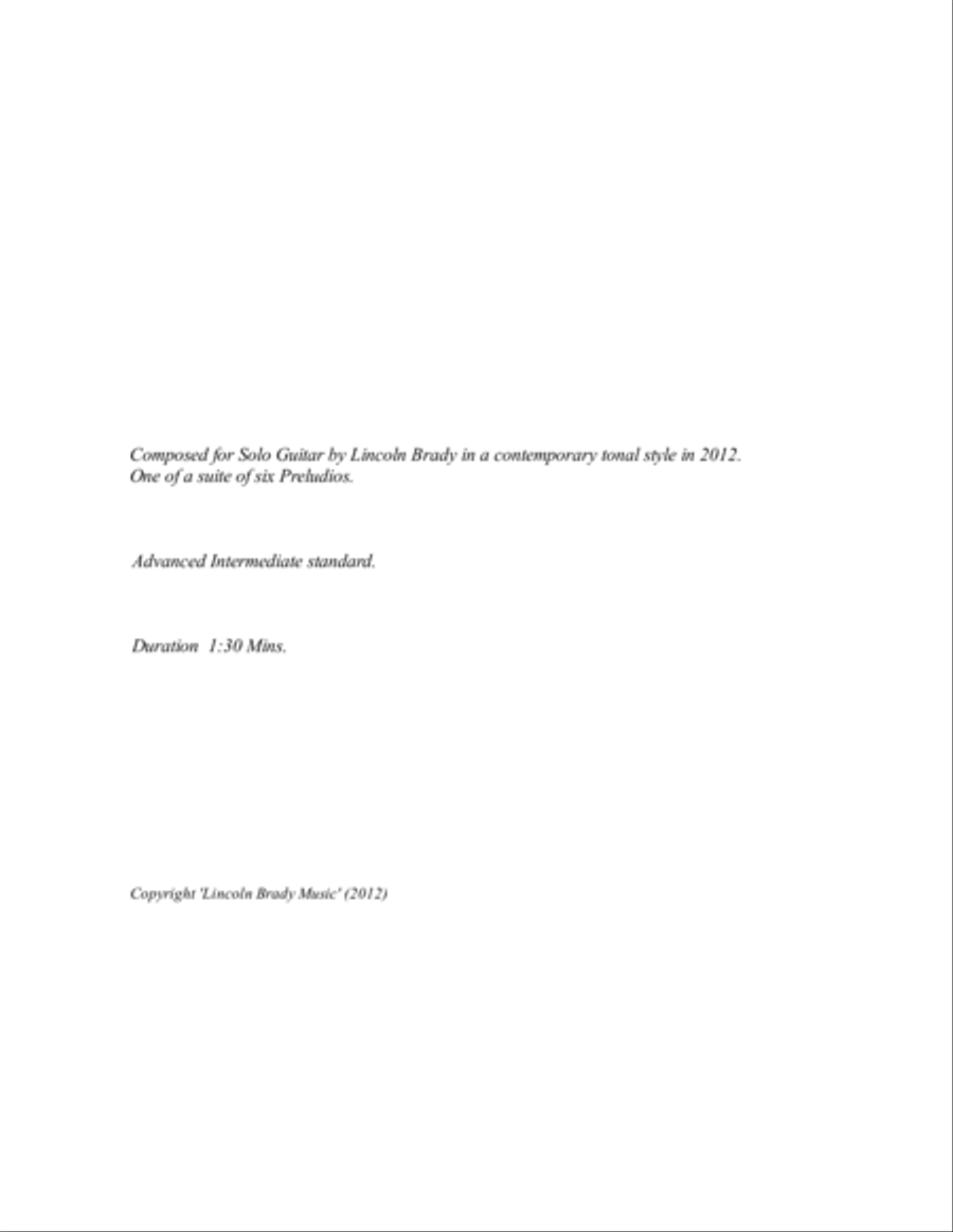 PRELUDIO VIVO - Solo Guitar Classical Guitar scores gallery preview page 2