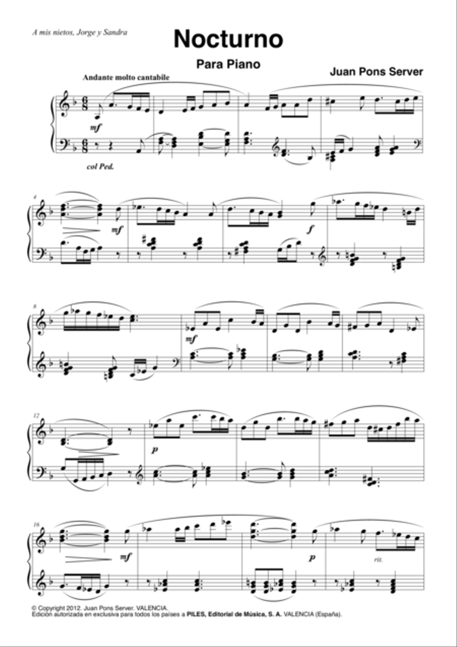 Nocturno (Pno) Nocturno (Pno) Piano Solo scores gallery preview page 2