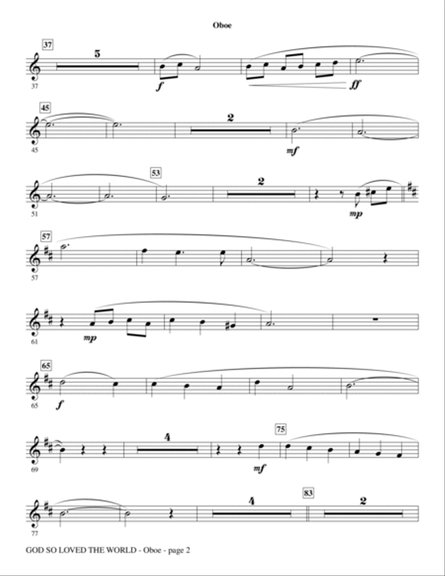 God So Loved The World Chamber Orchestra - Oboe Chamber Orchestra scores gallery preview page 2