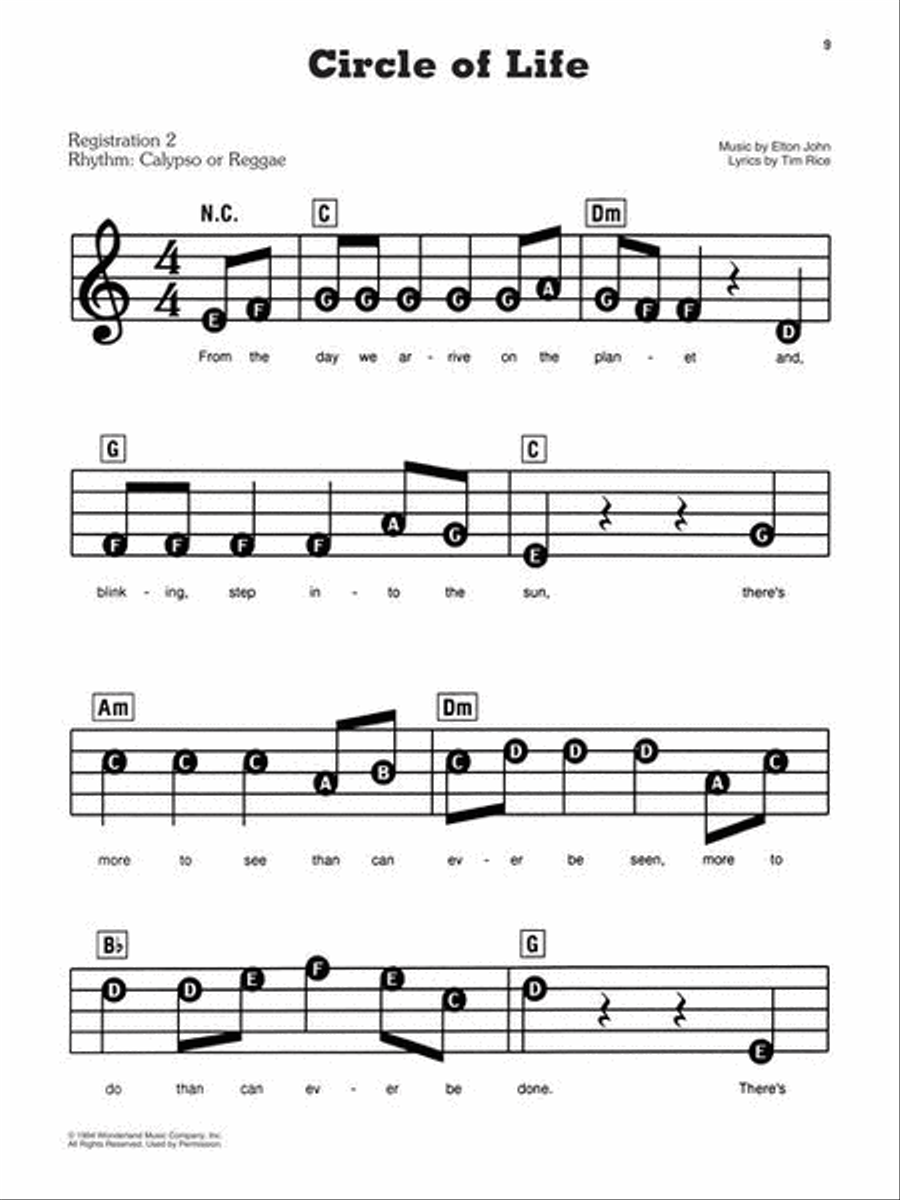 The Lion King (2019) Electronic Keyboard scores gallery preview page 5