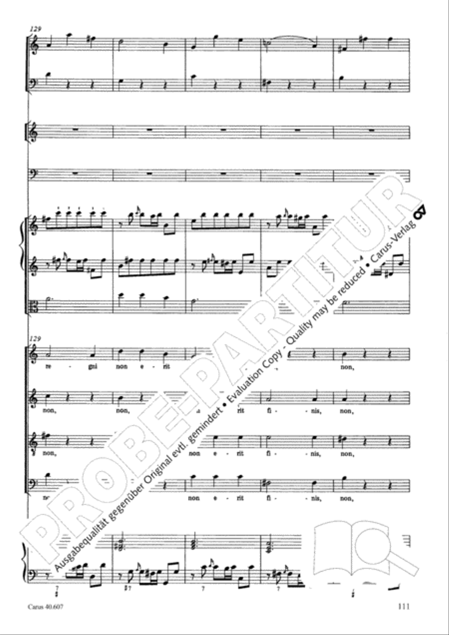 Mass in time of war (Missa in tempore belli) 4-Part scores gallery preview page 121