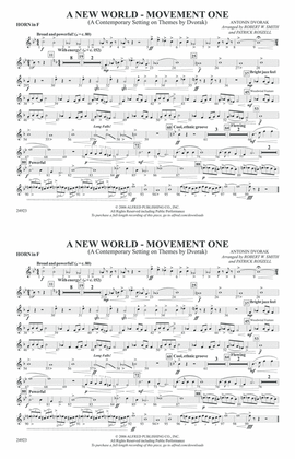 A New World---Movement One: 1st F Horn