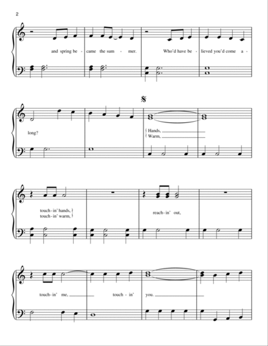Sweet Caroline Easy Piano scores gallery preview page 2