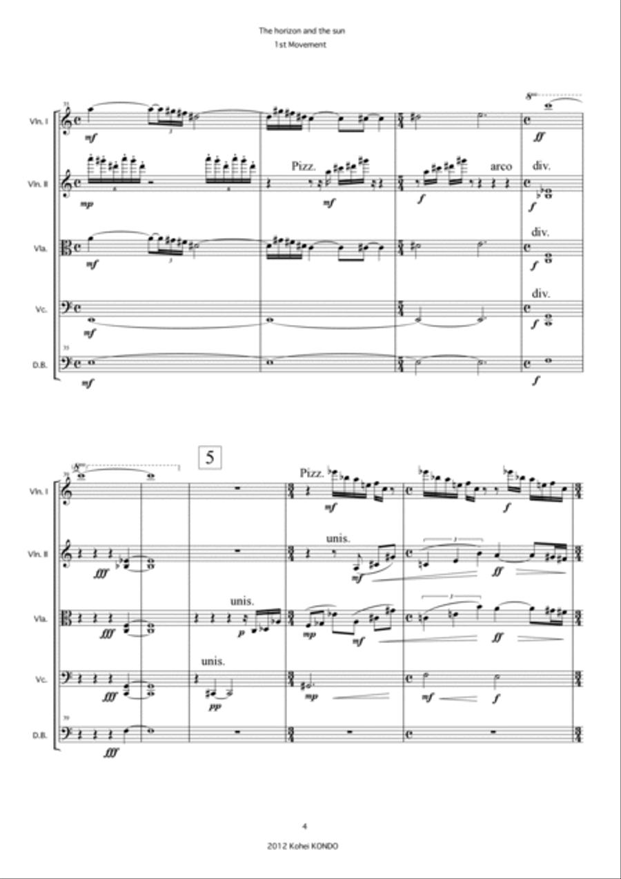 Suite for string orchestra "The horizon and the sun" op.130 image number null