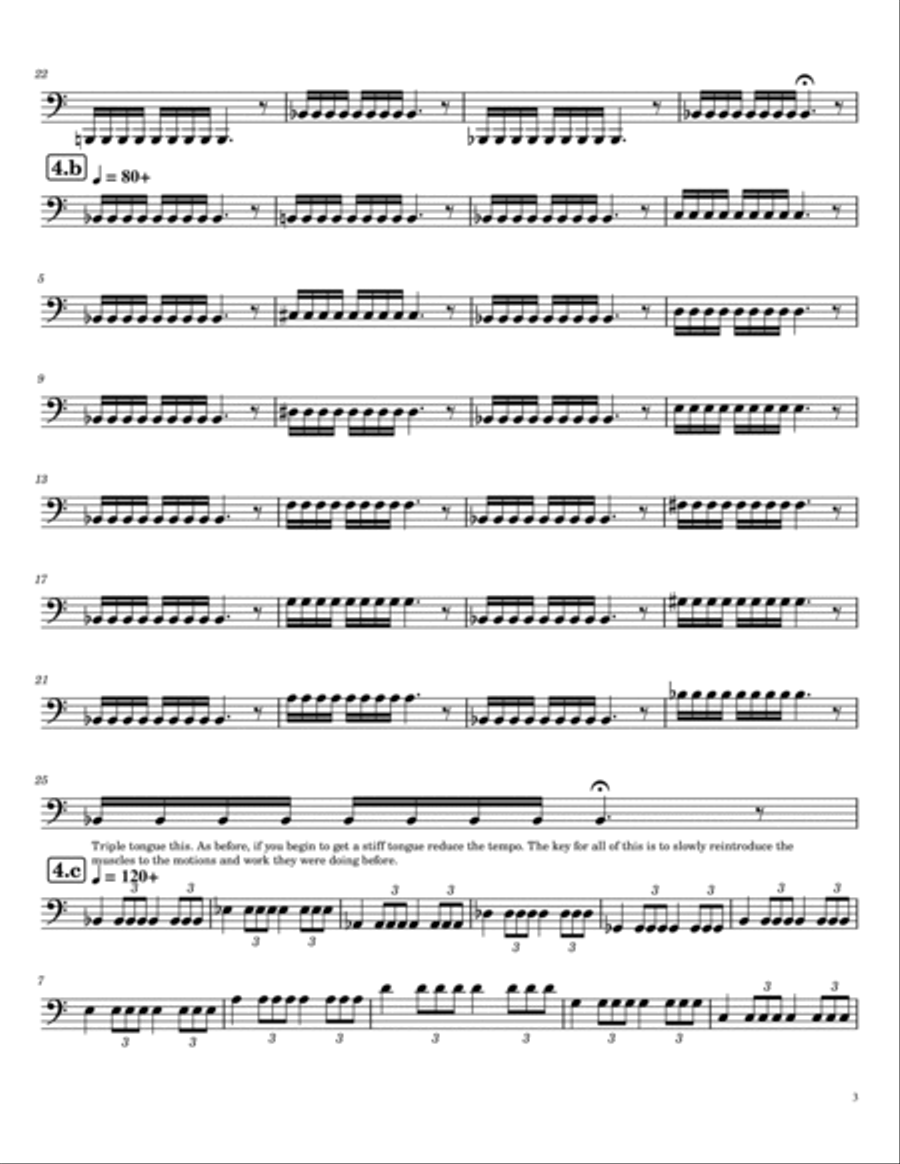 Re-entry: A Warm-up for those Returning After an Extended Break Bass Trombone scores gallery preview page 3