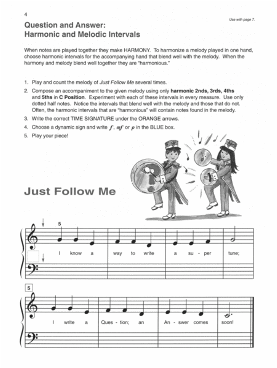 Alfred's Basic Piano Course Composition Book, Level 1B Piano Method scores gallery preview page 2
