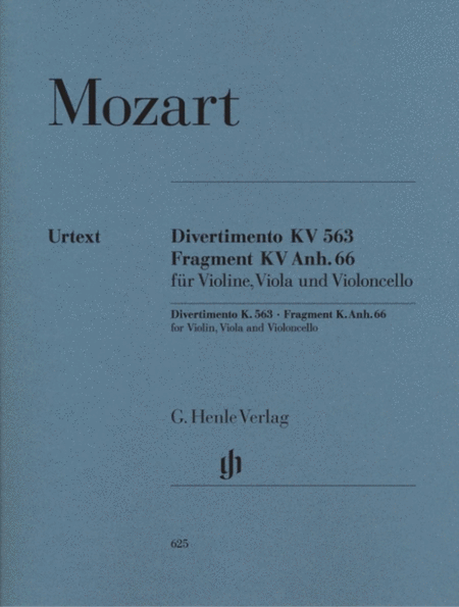 Mozart - Divertimento K563 E Flat Violin/Viola/Cello