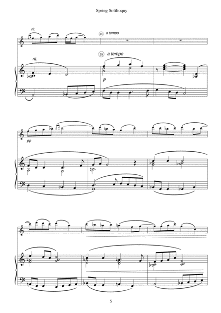 Spring Soliloquy - Oboe Piano scores gallery preview page 5