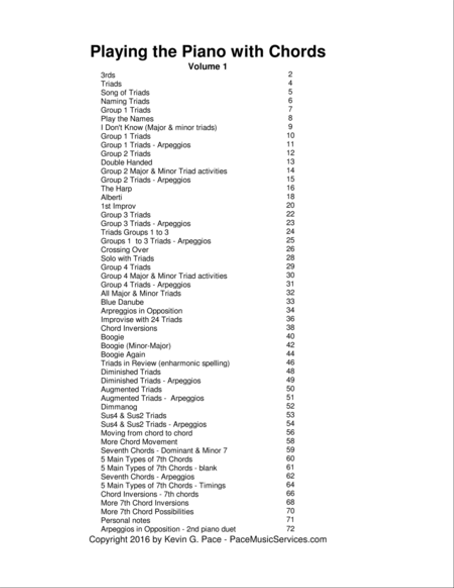 Playing the Piano With Chords - Volume 1 Piano Method scores gallery preview page 3