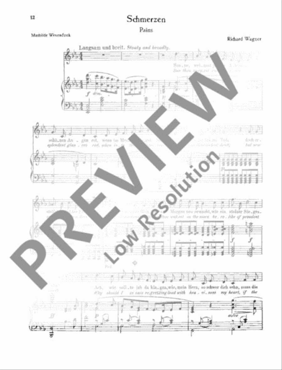 Wesendonck-Lieder Piano scores gallery preview page 15