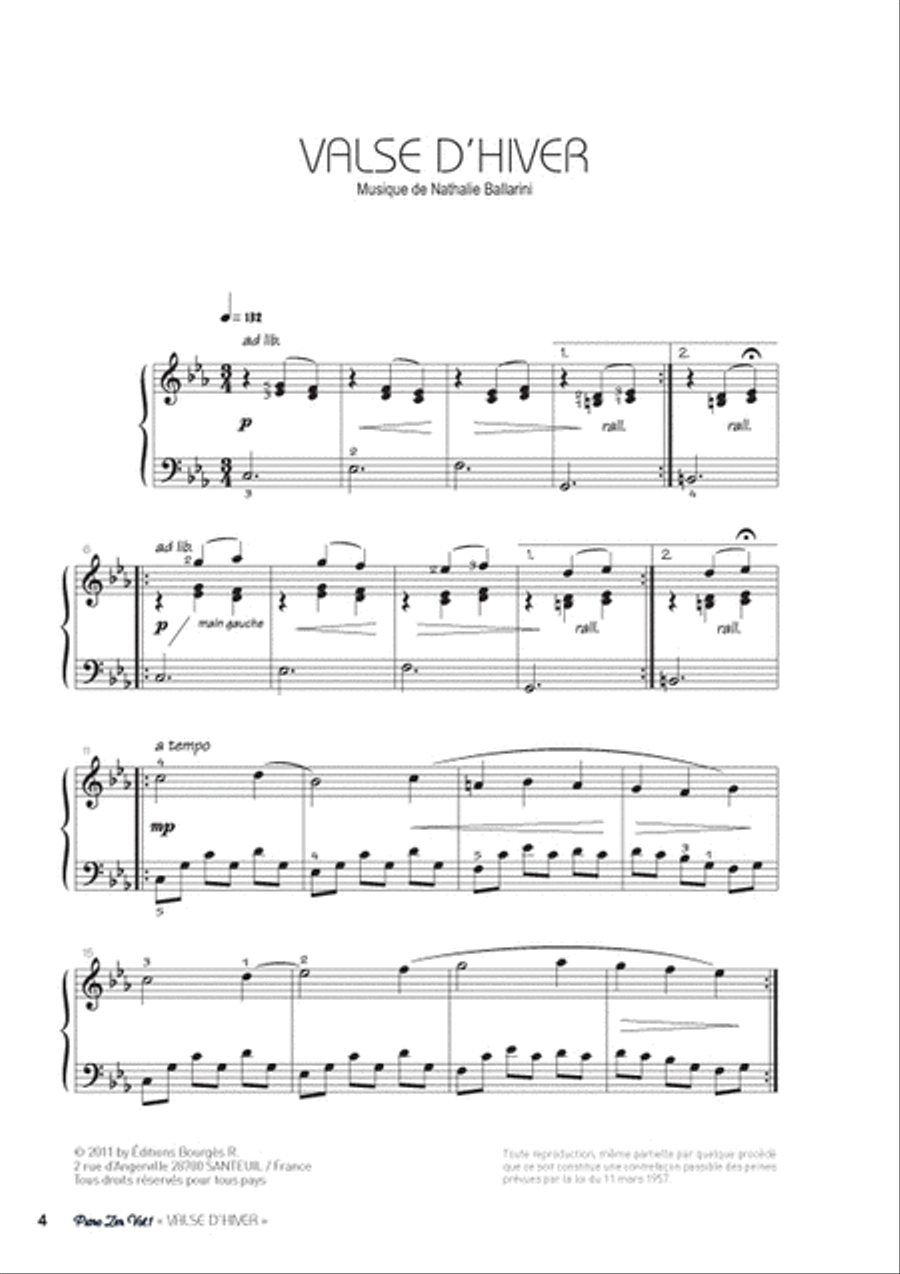 Valse d'Hiver + Album `Piano Zen Vol.1` Inclus Piano Solo scores gallery preview page 3